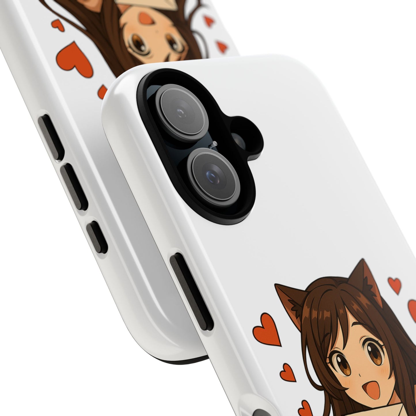 Cute Cat Girl Phone Case, Kawaii Anime Inspired Case, Personalized Love Gifts, Aesthetic Phone Cover, Cat Lover Phone Case