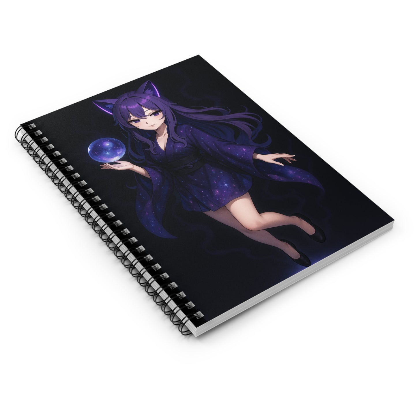 Purple Cat Girl Spiral Notebook