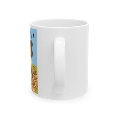 "tanoshii" (楽しい) Picnic Anime Girl Mug