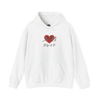 Stitched Crying Heart Anime Hoodie