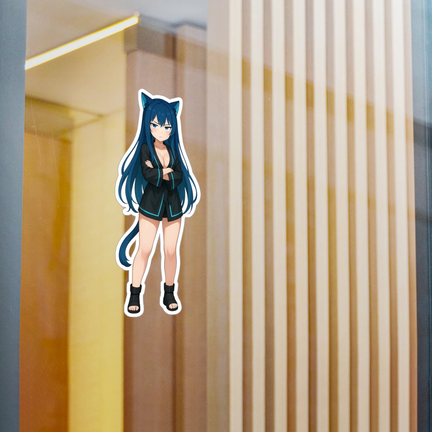 Blue-Haired Cat Girl Sticker
