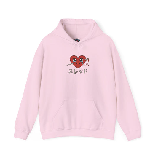 Stitched Crying Heart Anime Hoodie