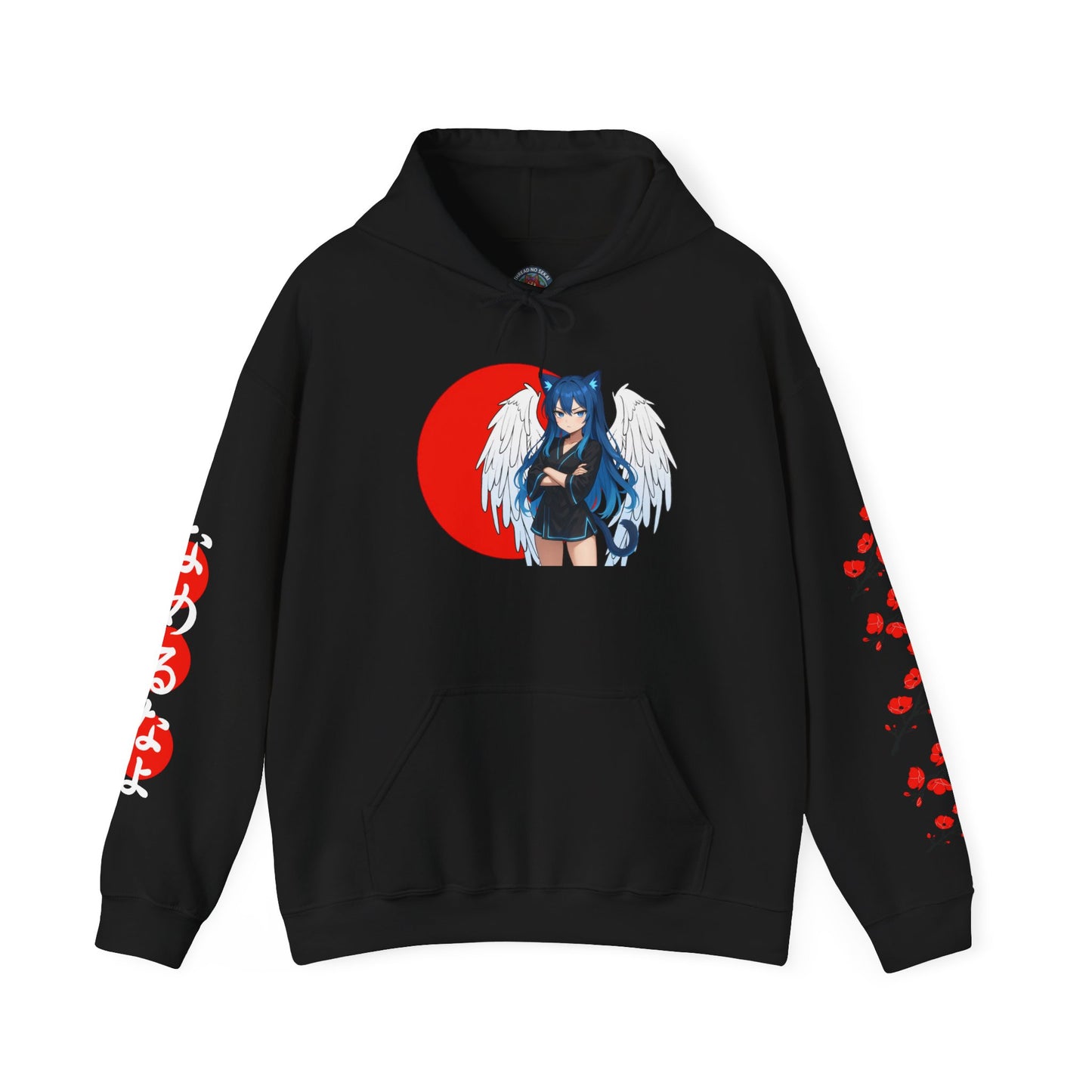 Kitsune Angel Rising Sun Hoodie