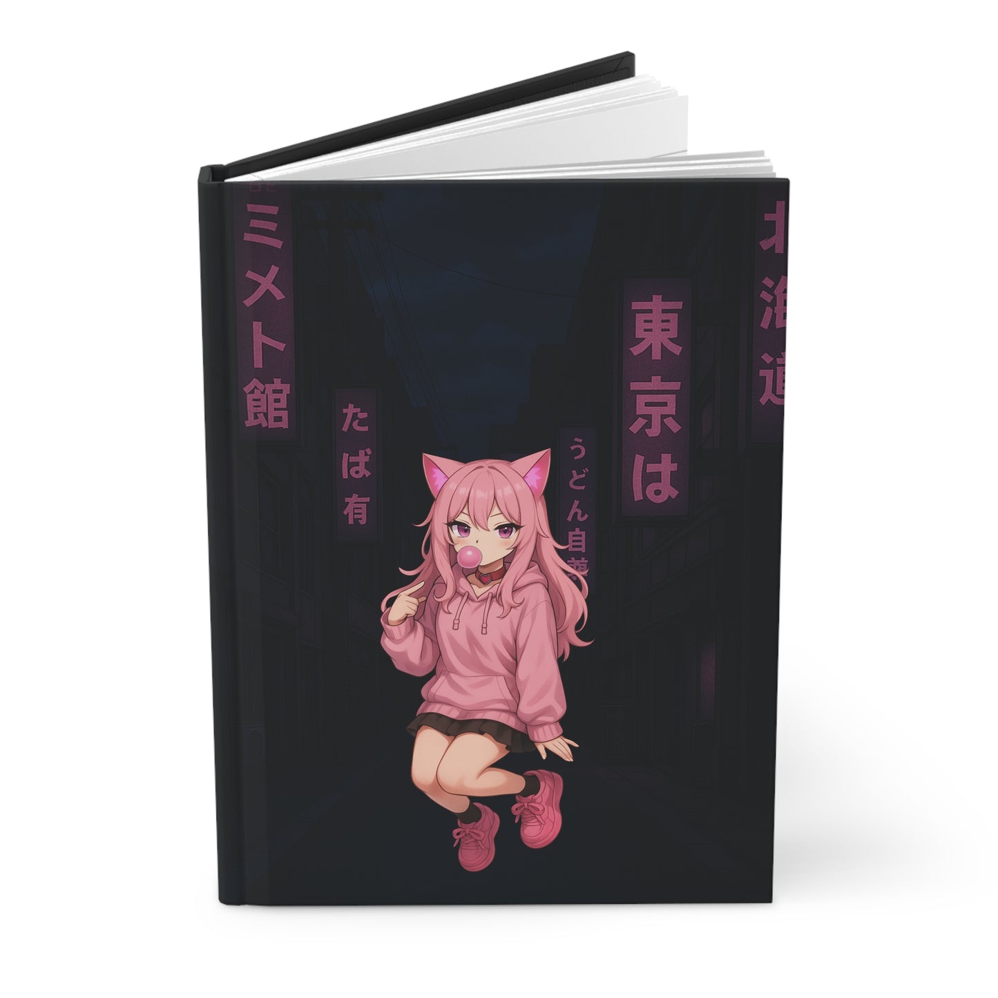 Pink Cat Girl Night City Journal