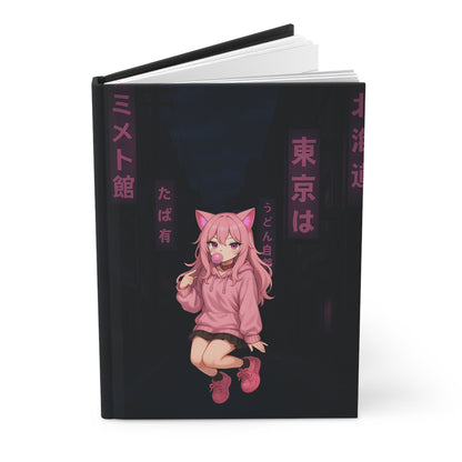 Pink Cat Girl Night City Journal