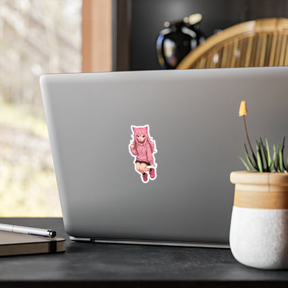 Pink Cat Girl Bubblegum Sticker