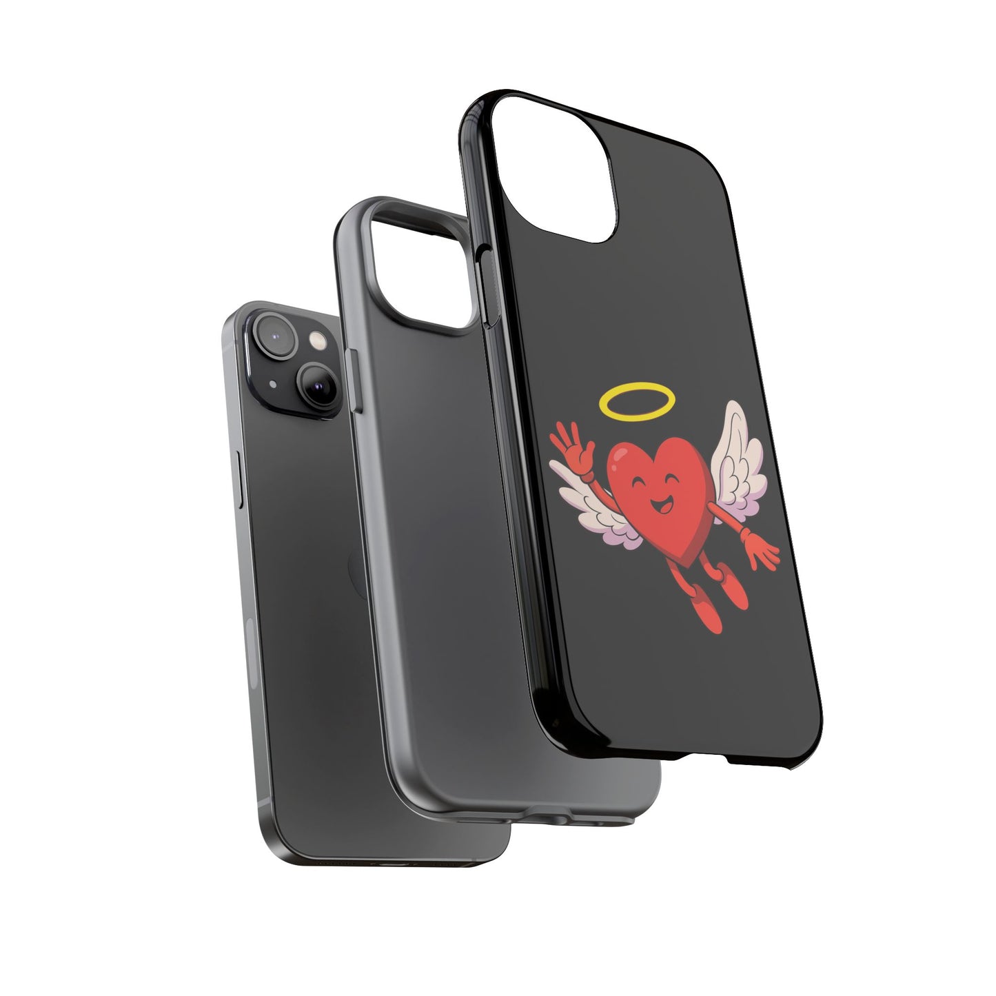 Cute Angel Heart Phone Case | Tough Cases for Everyday Protection, Gift for Friends, Unique Phone Cover, Valentine's Day