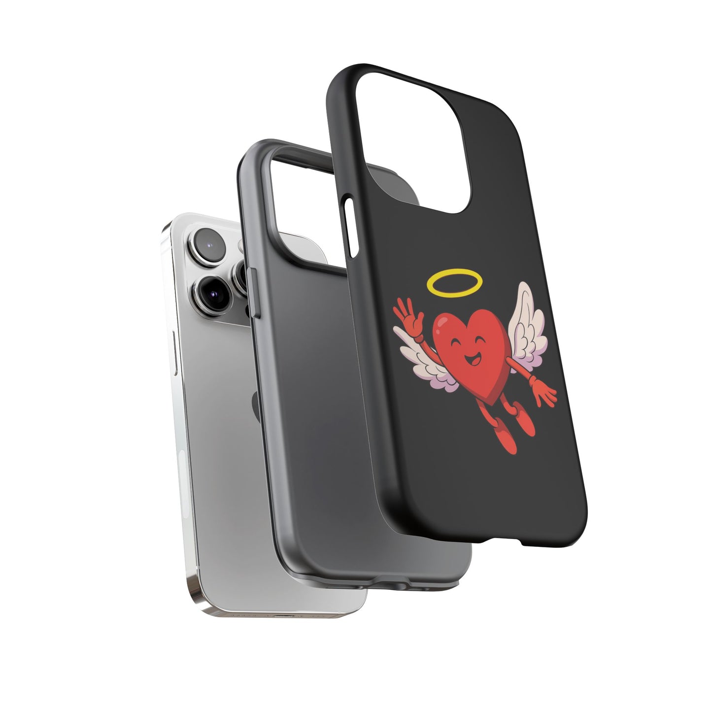 Cute Angel Heart Phone Case | Tough Cases for Everyday Protection, Gift for Friends, Unique Phone Cover, Valentine's Day