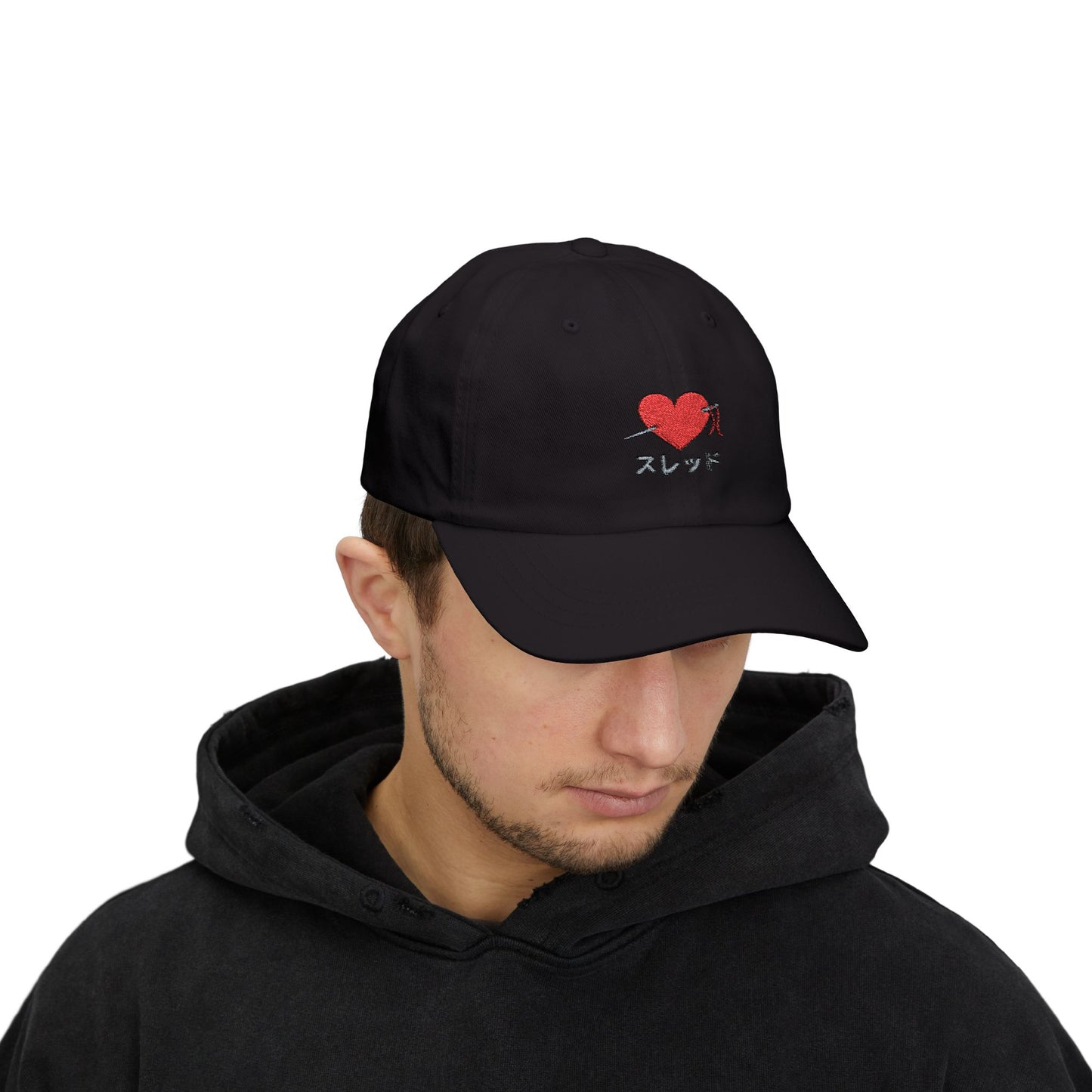 Stitched Heart Anime Baseball Hat