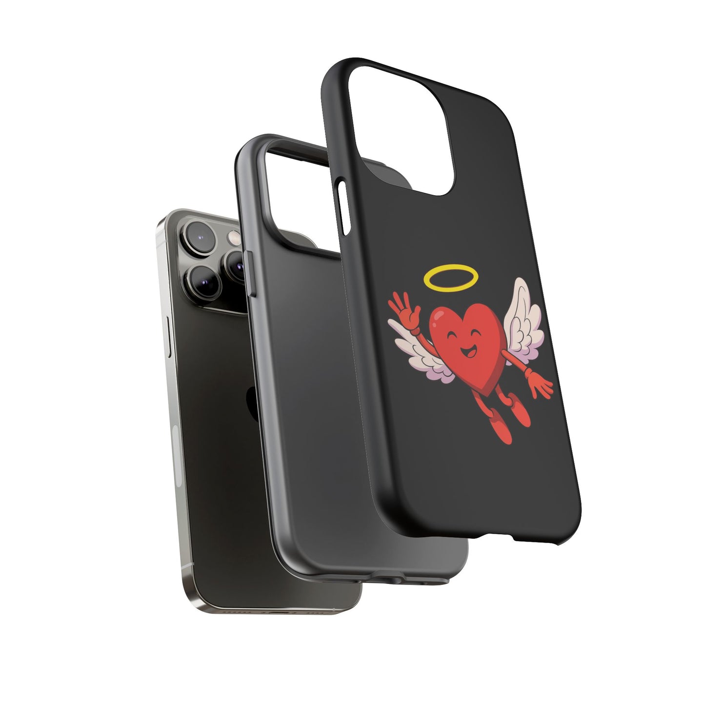 Cute Angel Heart Phone Case | Tough Cases for Everyday Protection, Gift for Friends, Unique Phone Cover, Valentine's Day