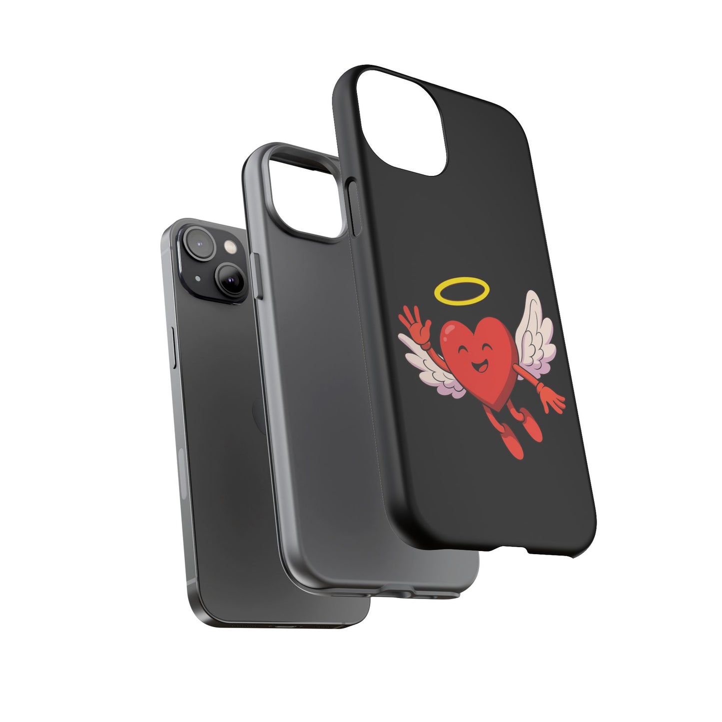 Cute Angel Heart Phone Case | Tough Cases for Everyday Protection, Gift for Friends, Unique Phone Cover, Valentine's Day