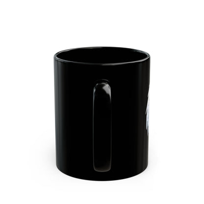 Angel Blue Cat Girl Black Ceramic Mug