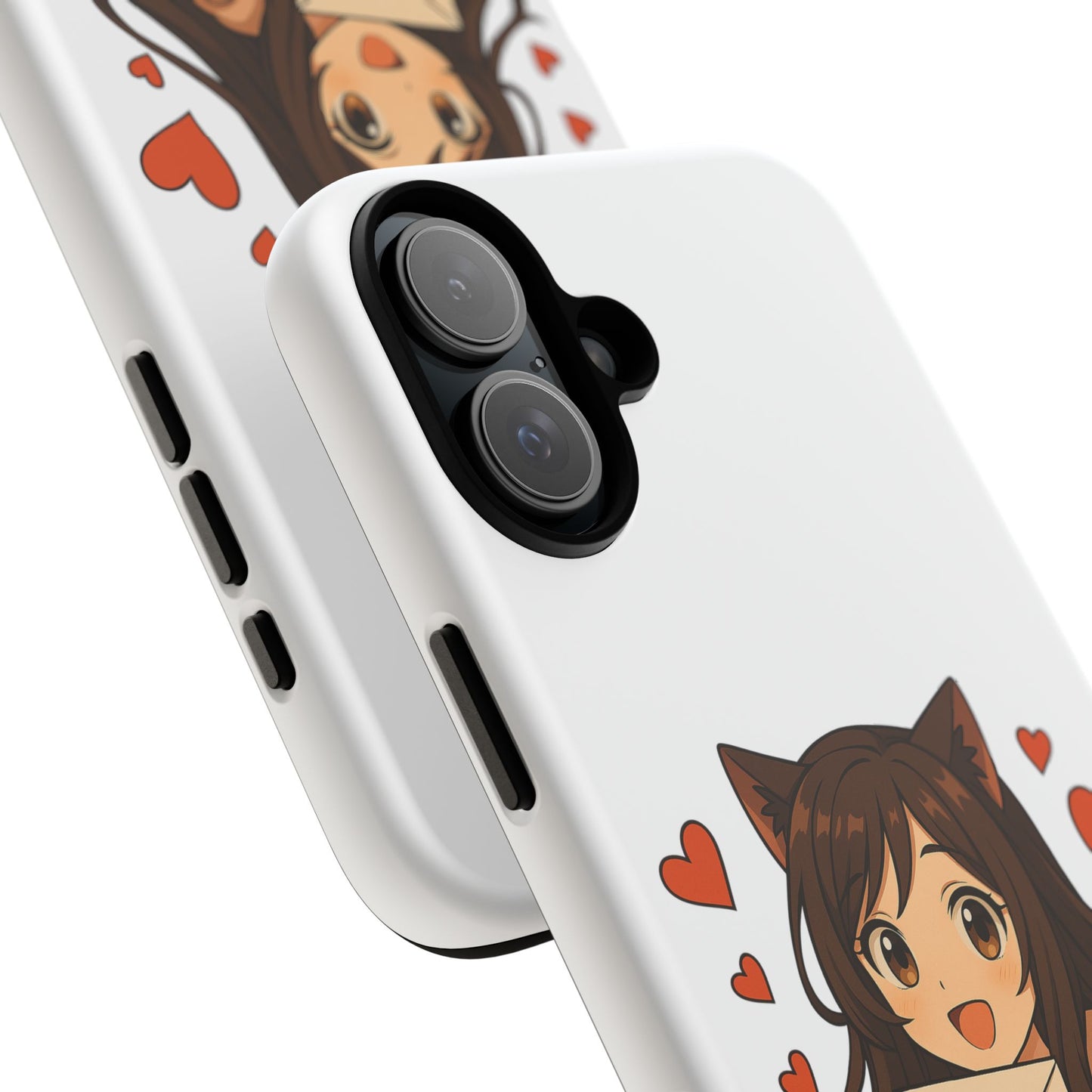 Cute Cat Girl Phone Case, Kawaii Anime Inspired Case, Personalized Love Gifts, Aesthetic Phone Cover, Cat Lover Phone Case