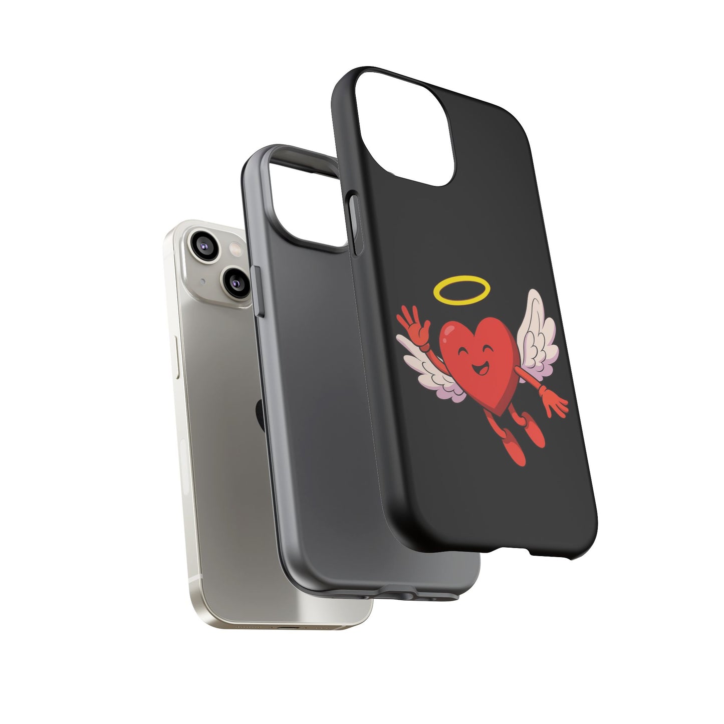 Cute Angel Heart Phone Case | Tough Cases for Everyday Protection, Gift for Friends, Unique Phone Cover, Valentine's Day