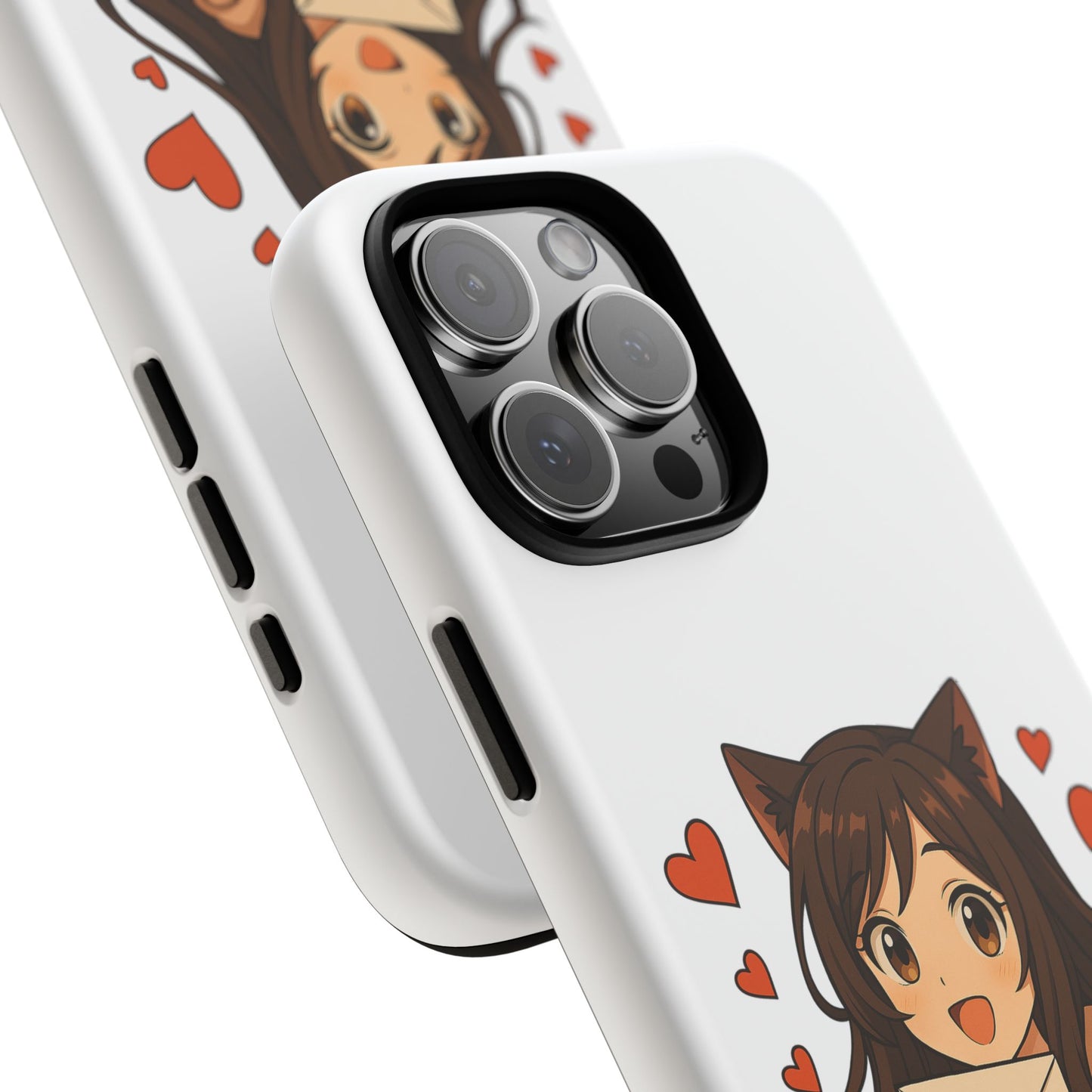 Cute Cat Girl Phone Case, Kawaii Anime Inspired Case, Personalized Love Gifts, Aesthetic Phone Cover, Cat Lover Phone Case