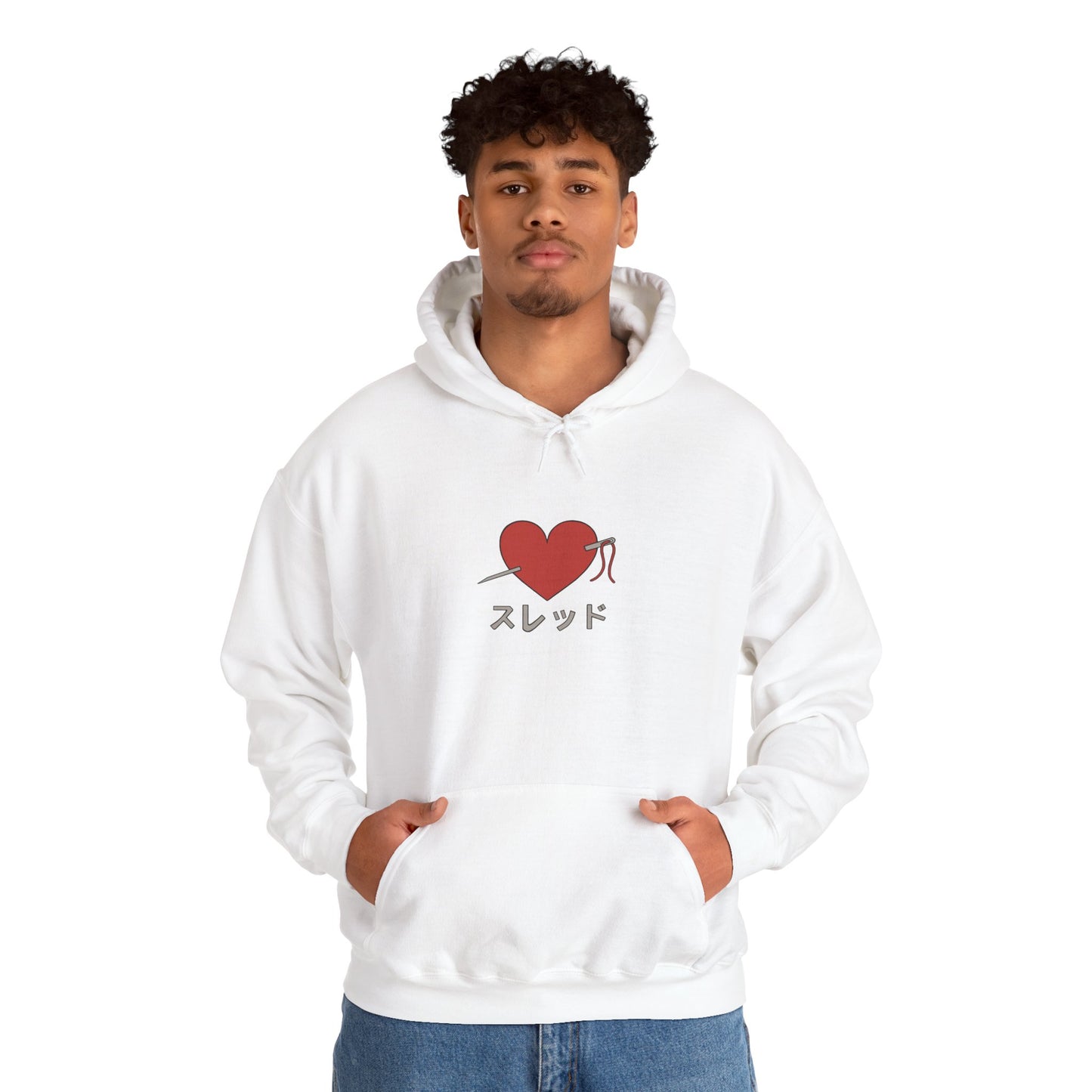 Threaded Heart Anime Hoodie