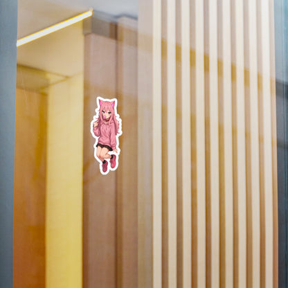 Pink Cat Girl Bubblegum Sticker