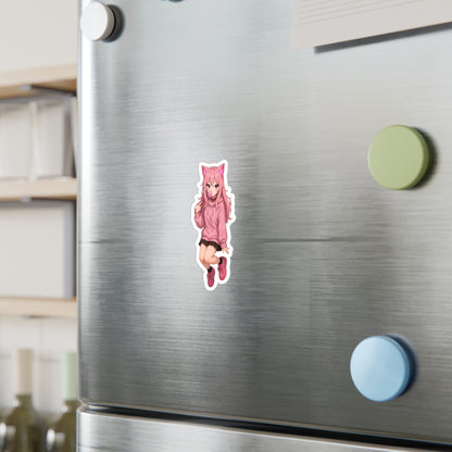 Pink Cat Girl Bubblegum Sticker
