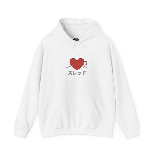 Threaded Heart Anime Hoodie