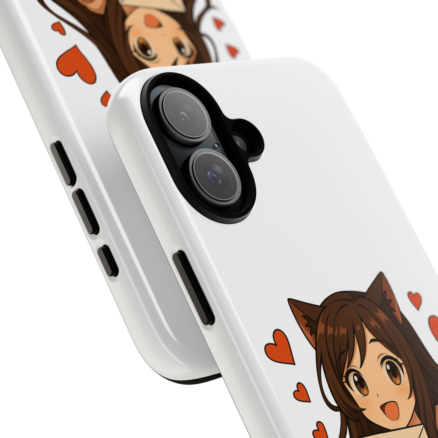Cute Cat Girl Phone Case, Kawaii Anime Inspired Case, Personalized Love Gifts, Aesthetic Phone Cover, Cat Lover Phone Case