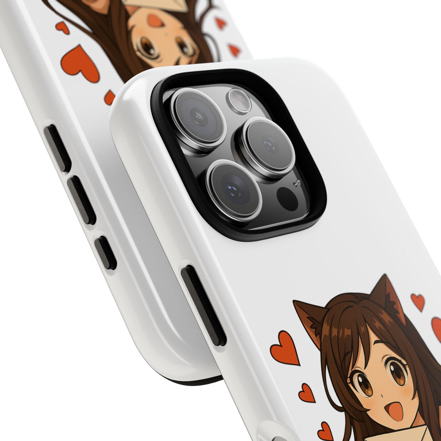 Cute Cat Girl Phone Case, Kawaii Anime Inspired Case, Personalized Love Gifts, Aesthetic Phone Cover, Cat Lover Phone Case
