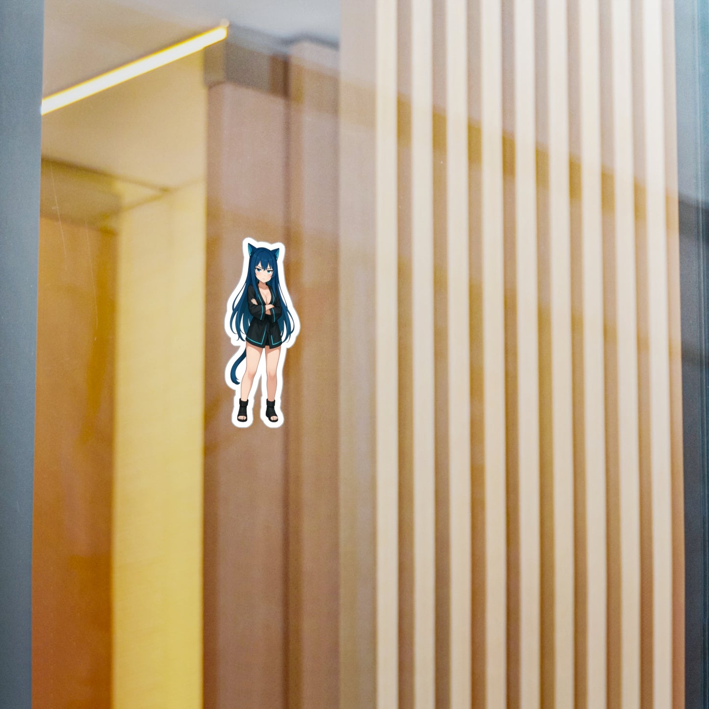 Blue-Haired Cat Girl Sticker