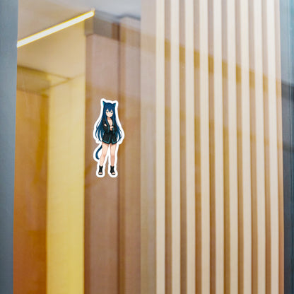 Blue-Haired Cat Girl Sticker