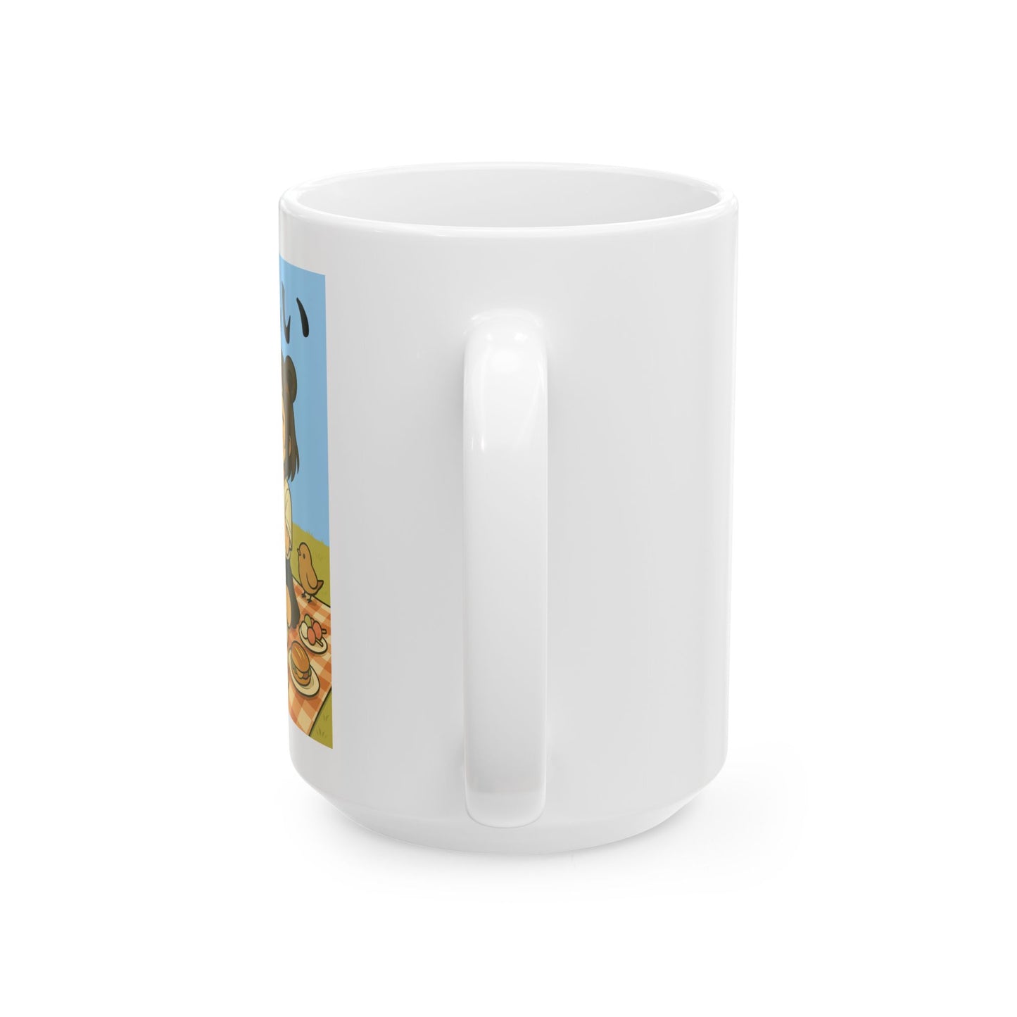 "tanoshii" (楽しい) Picnic Anime Girl Mug