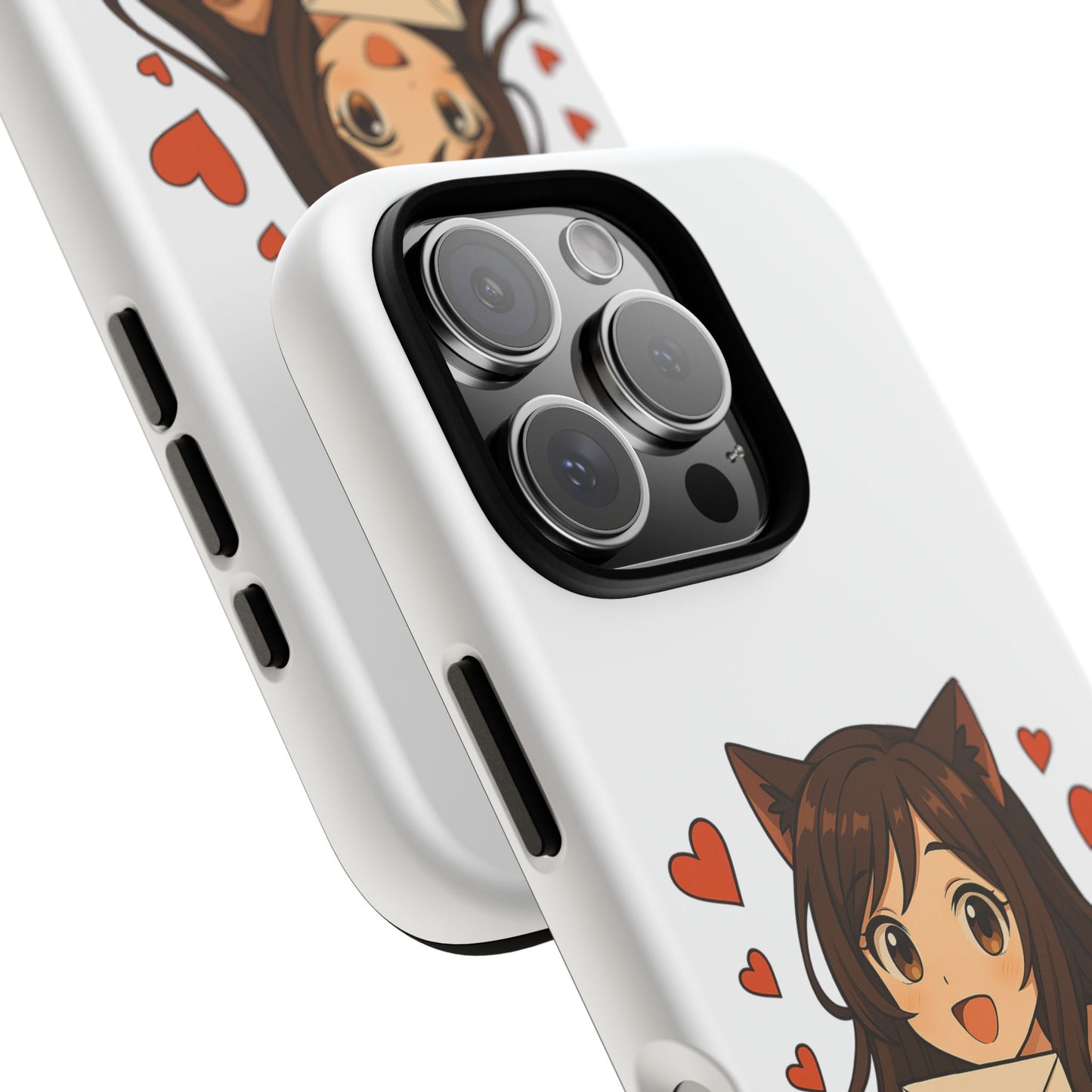 Cute Cat Girl Phone Case, Kawaii Anime Inspired Case, Personalized Love Gifts, Aesthetic Phone Cover, Cat Lover Phone Case