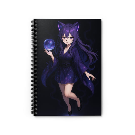 Purple Cat Girl Spiral Notebook