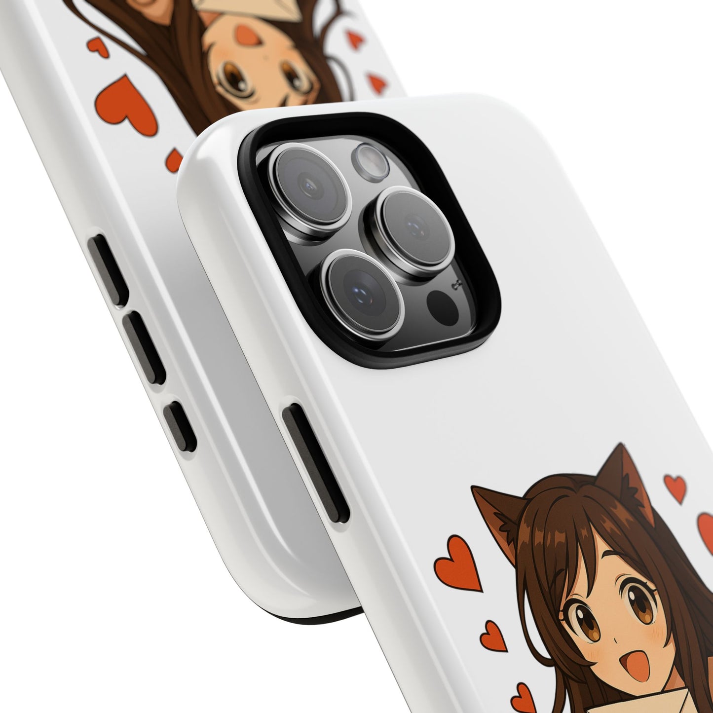 Cute Cat Girl Phone Case, Kawaii Anime Inspired Case, Personalized Love Gifts, Aesthetic Phone Cover, Cat Lover Phone Case