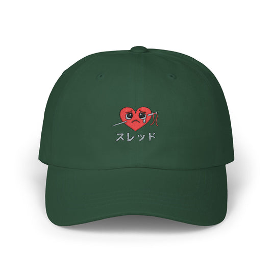 Stitched Crying Heart Anime Baseball Hat