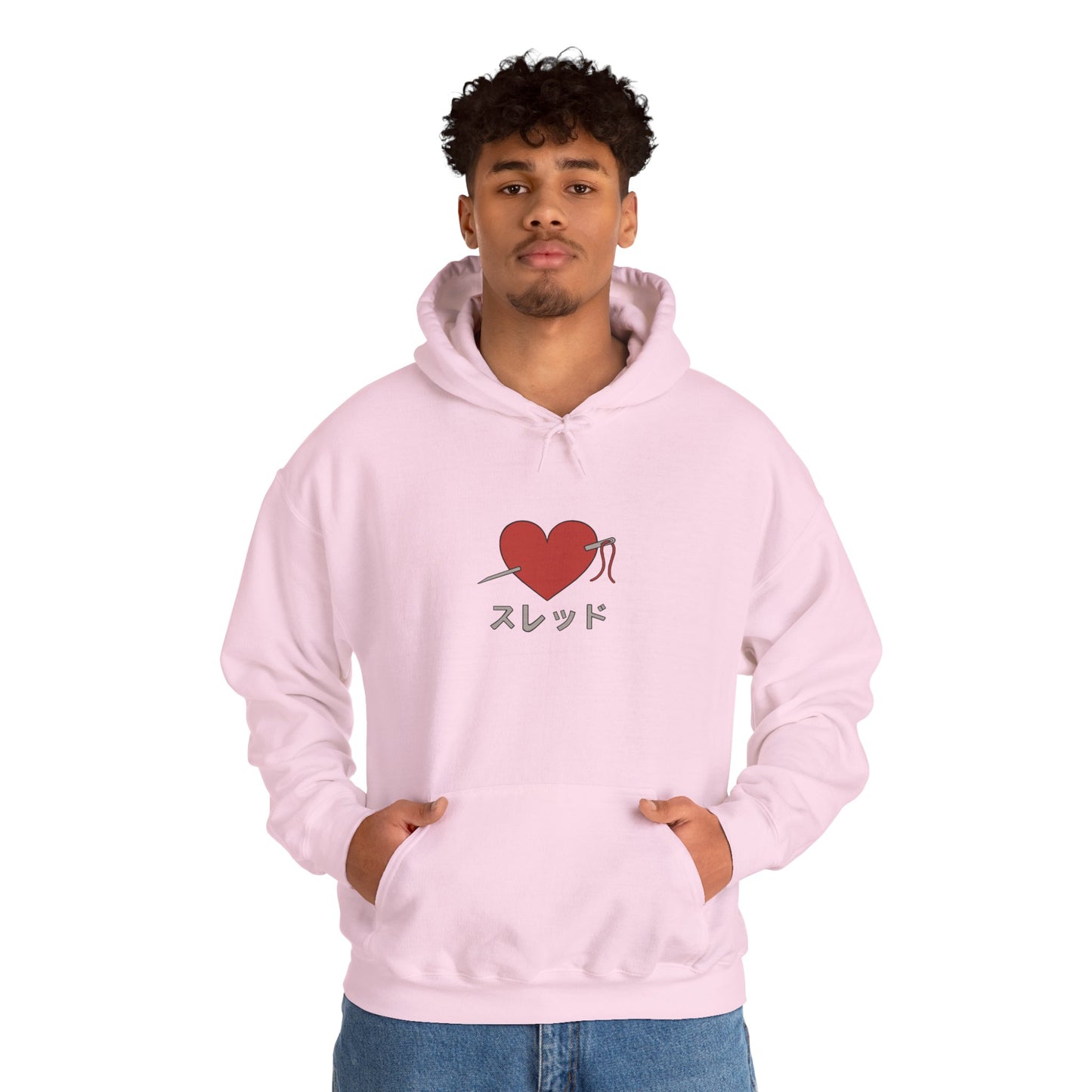Threaded Heart Anime Hoodie