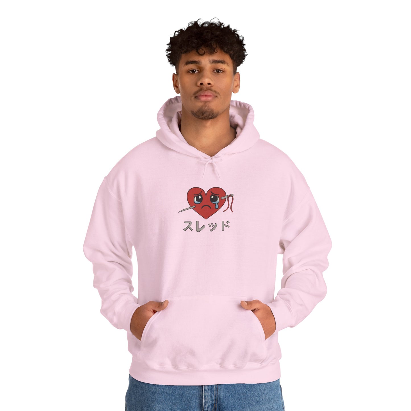 Stitched Crying Heart Anime Hoodie
